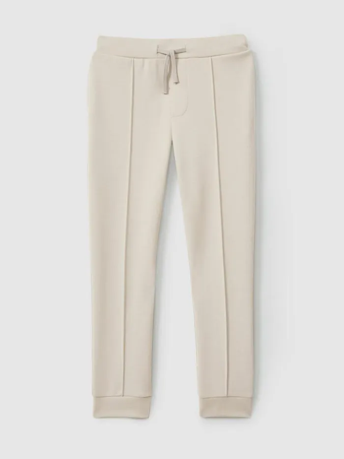 REISS CoOrds Children Interlock Jersey Drawstring Joggers Cement