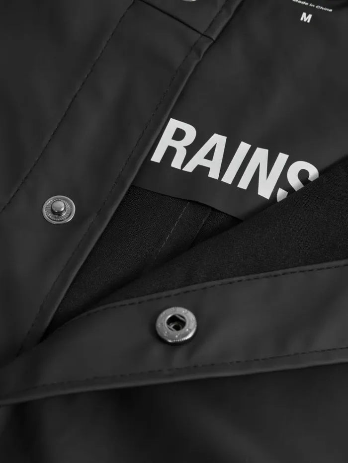 REISS Coats and Jackets Men Rains Unisex Hooded Raincoat Black