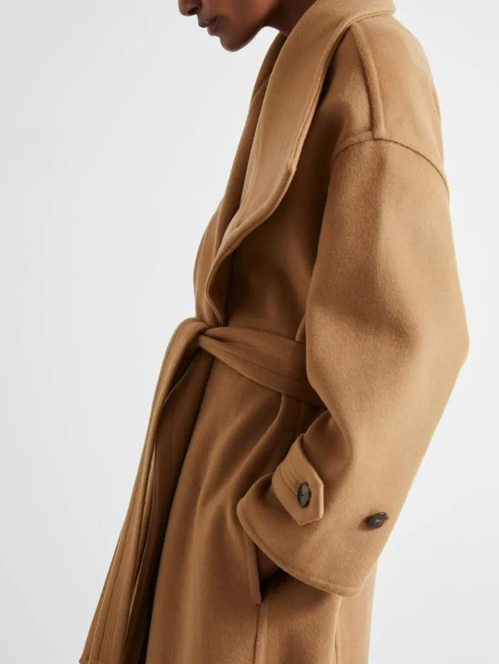 REISS Coats and Jackets Women Atelier Blindseam Wool And Cashmere Coat Camel