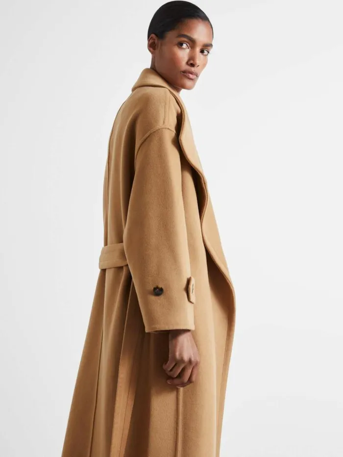 REISS Coats and Jackets Women Atelier Blindseam Wool And Cashmere Coat Camel