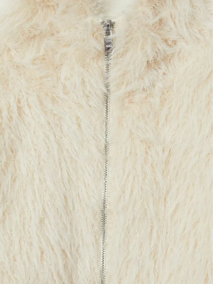REISS Coats and Jackets Women Reiss Les 100 Ciels FauxFur Coat Cream