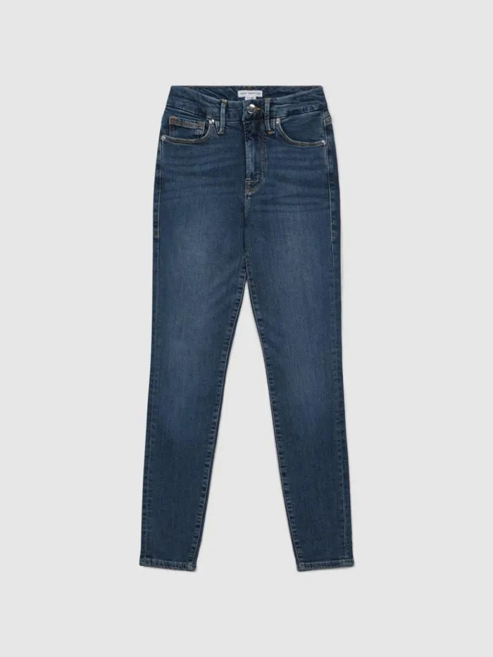 REISS Denim Women Good American Cropped Skinny Jeans Blue