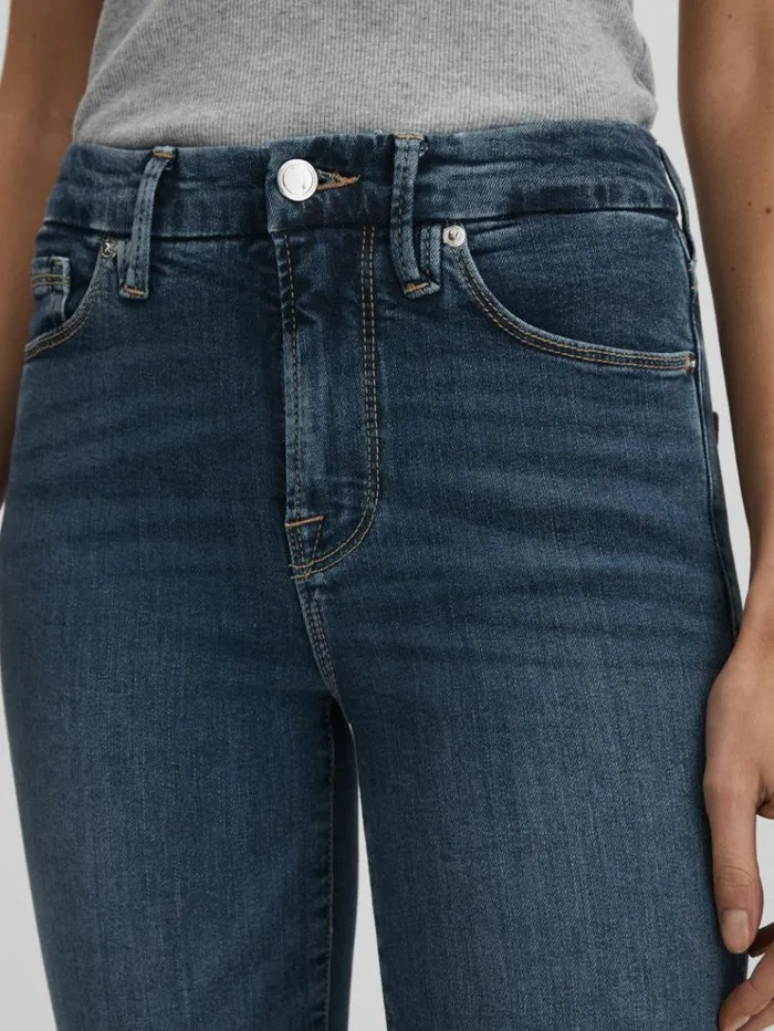 REISS Denim Women Good American Cropped Skinny Jeans Blue