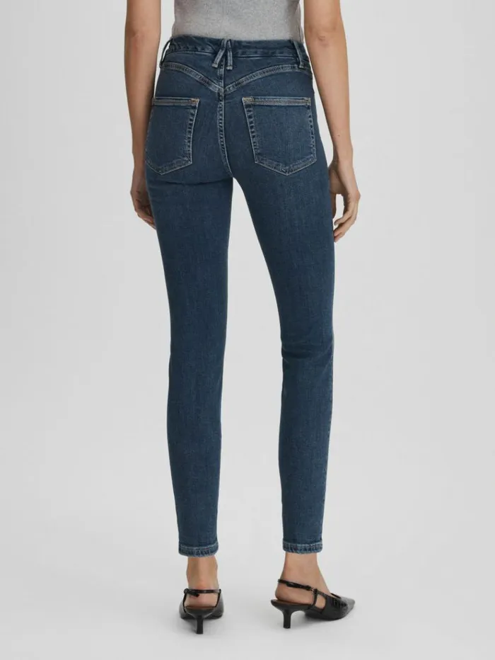 REISS Denim Women Good American Cropped Skinny Jeans Blue