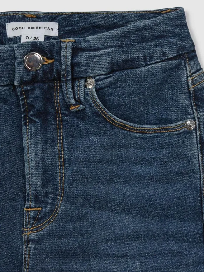 REISS Denim Women Good American Cropped Skinny Jeans Blue