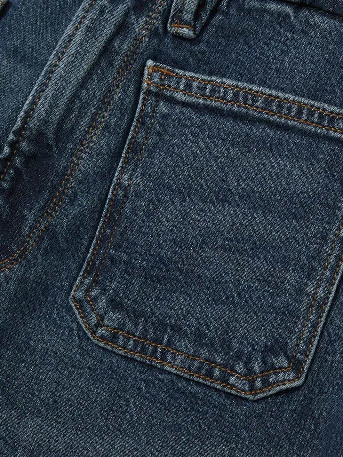 REISS Denim Women Good American HighRise Palazzo Jeans Indigo