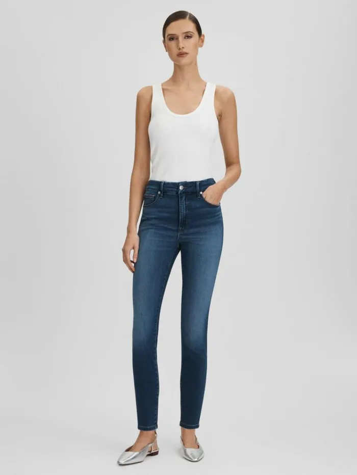 REISS Denim Women Good American Ultra High Skinny Jeans Blue