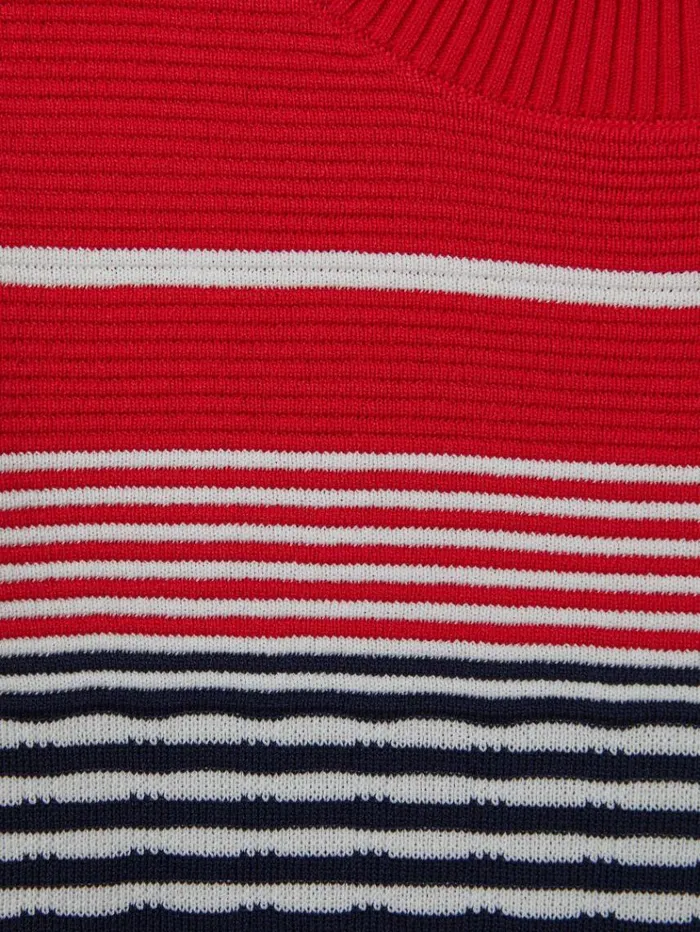 REISS Dresses Children Knitted Striped Skater Dress Red
