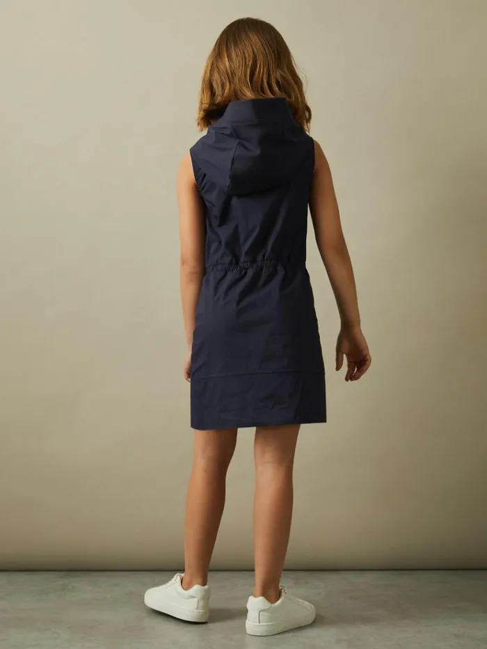 REISS Dresses Children Shell Hooded Dress Navy