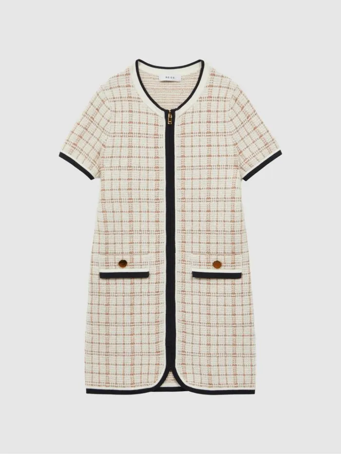 REISS Dresses Children Twill Short Sleeve Dress Pink