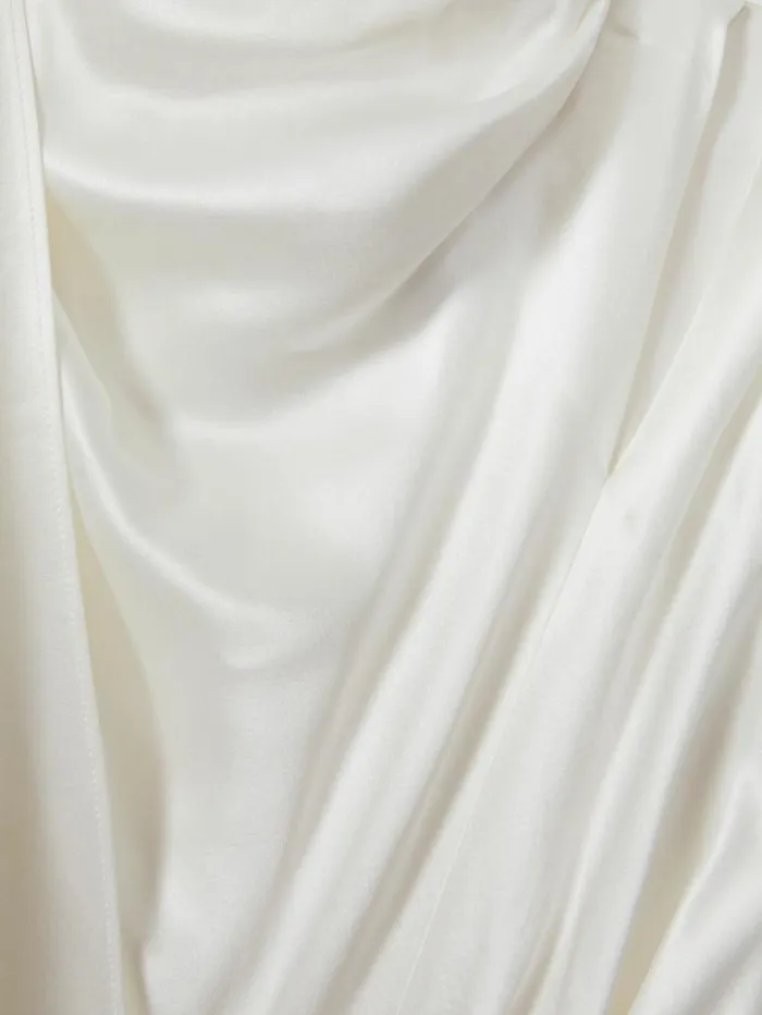 REISS Dresses Women Acler Drape Element Asymmetric Midi Dress Ivory