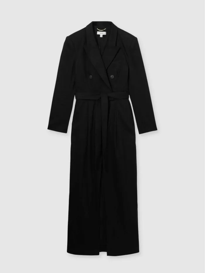 REISS Dresses Women Atelier CottonBlend Tailored Dress Black