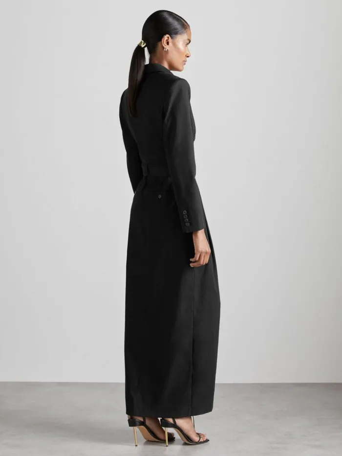 REISS Dresses Women Atelier CottonBlend Tailored Dress Black