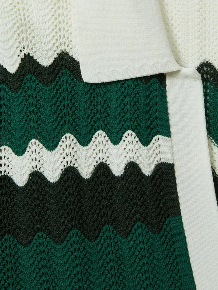REISS Dresses Women Knitted Tunic Dress Greenwhite