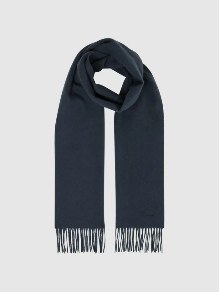 REISS Hats Gloves and Scarves Men Cashmere Blend Scarf Airforce Blue