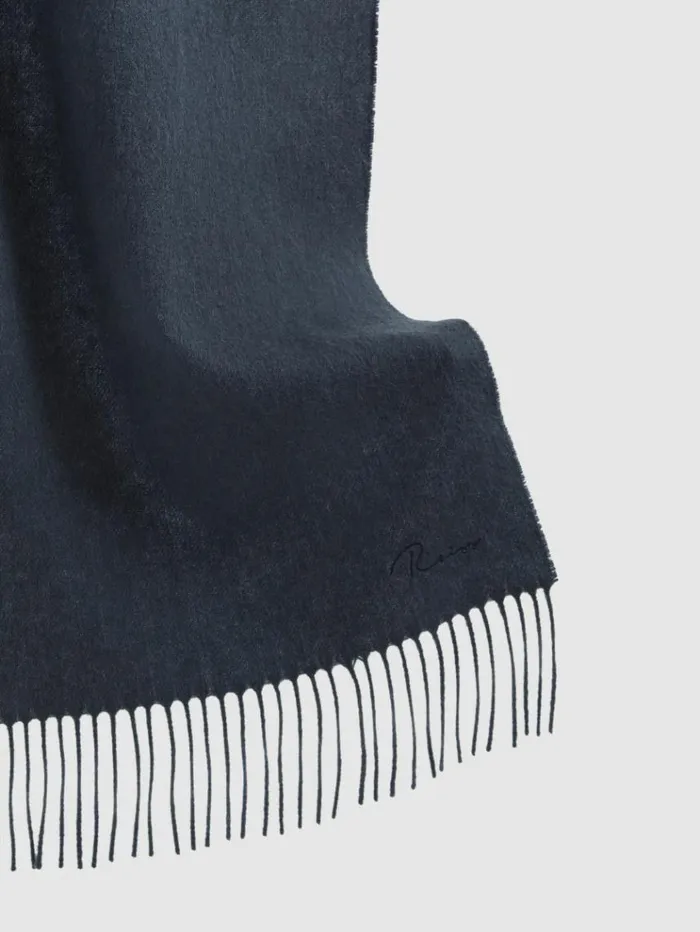 REISS Hats Gloves and Scarves Men Cashmere Blend Scarf Airforce Blue