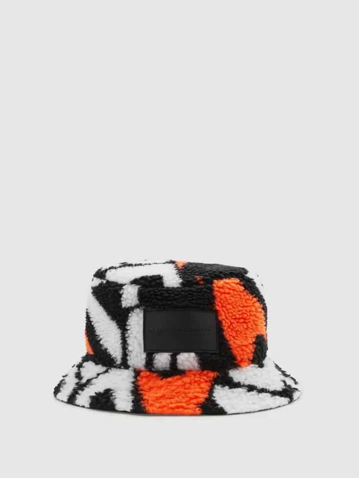 REISS Hats Gloves and Scarves Men McLaren F1 Fleece Bucket Hat Blackpapaya