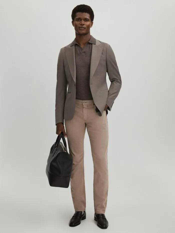 REISS Jeans Men Paige Straight Leg Jeans Cocoa