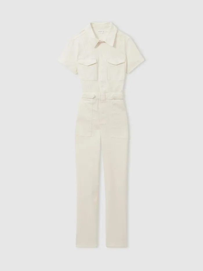 REISS Jumpsuits and Rompers Women Good American Straight Leg Jumpsuit White