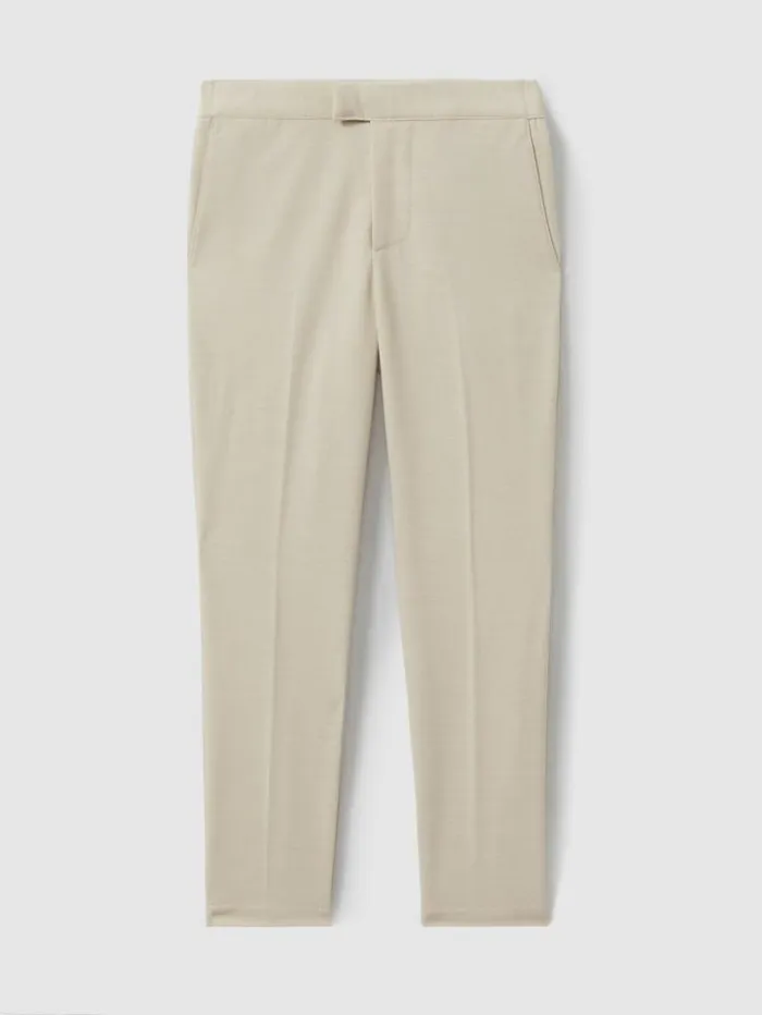 REISS Pants Children Elasticated Waist Trousers Stone