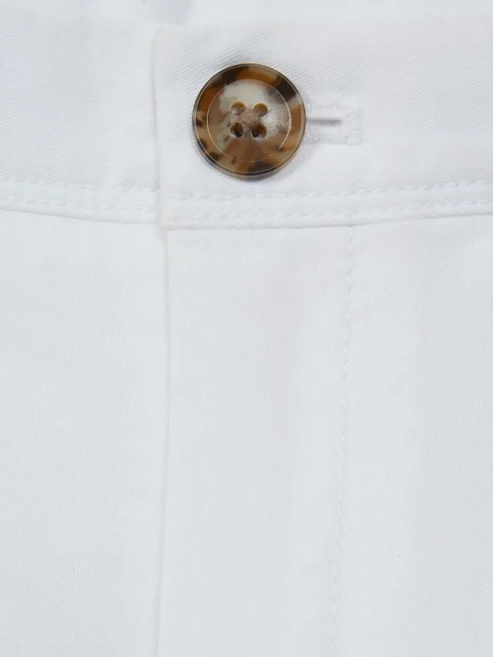 REISS Pants Children Slim Fit Casual Chinos White