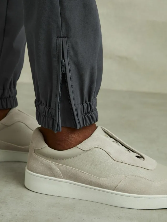 REISS Pants Men Elasticated Cargo Trousers Airforce Blue