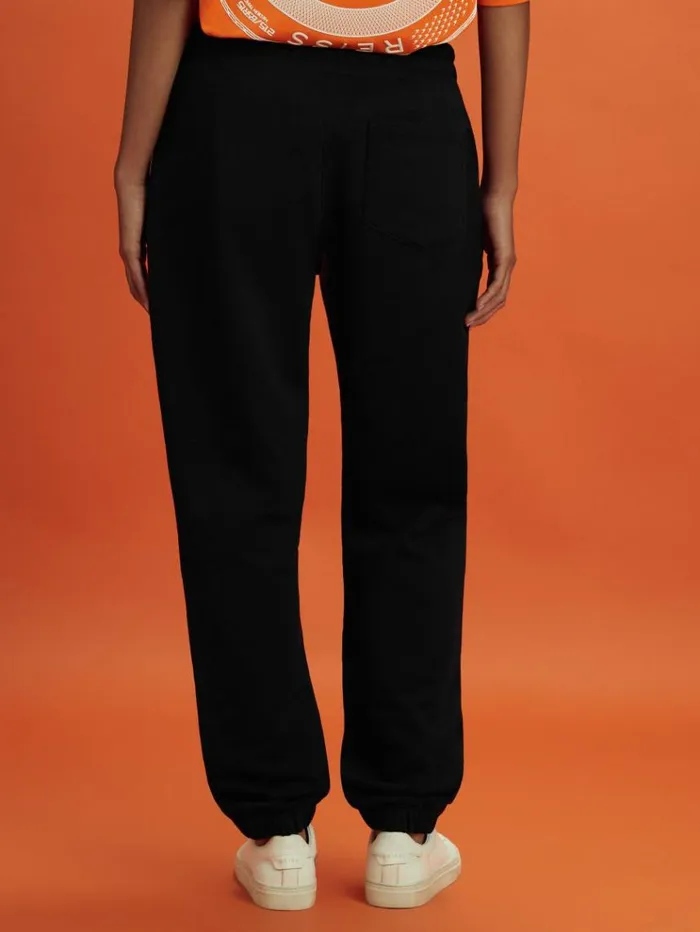 REISS Pants Men McLaren F1 Cotton Drawstring Joggers Black