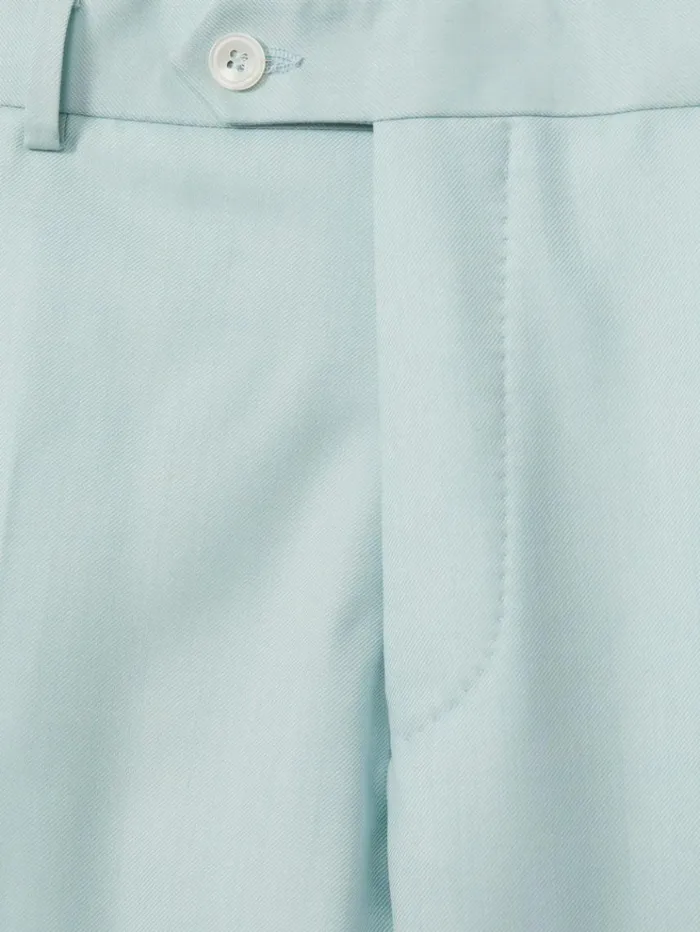 REISS Pants Men Oscar Jacobson Slim Fit Blue Wool Trousers Blue