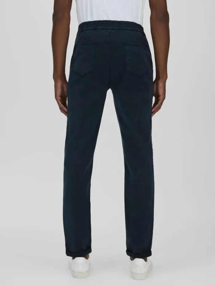 REISS Pants Men Paige Brushed Drawstring Trousers Vintage Deep Anchor