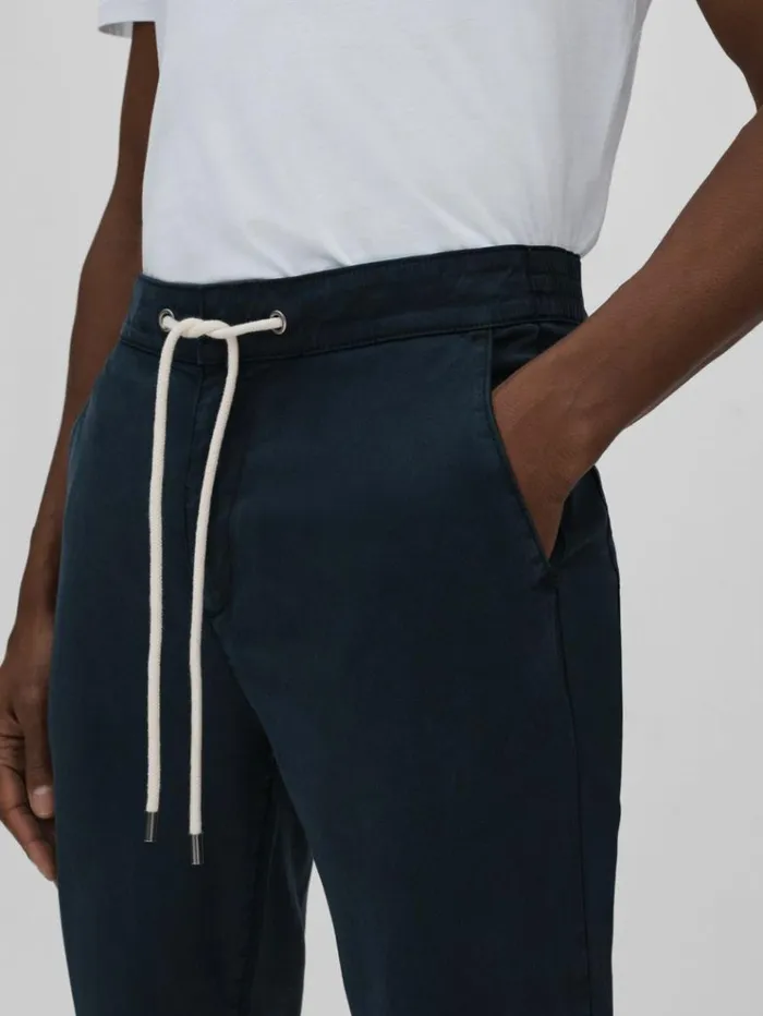 REISS Pants Men Paige Brushed Drawstring Trousers Vintage Deep Anchor
