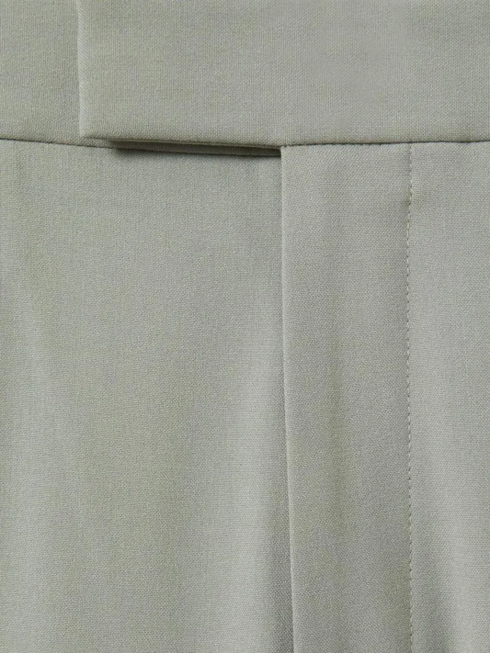 REISS Pants Men Relaxed Drawstring Trousers Sage