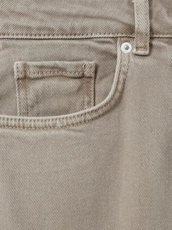 REISS Pants Women Relaxed Garment Dyed Wide Leg Jeans Neutral