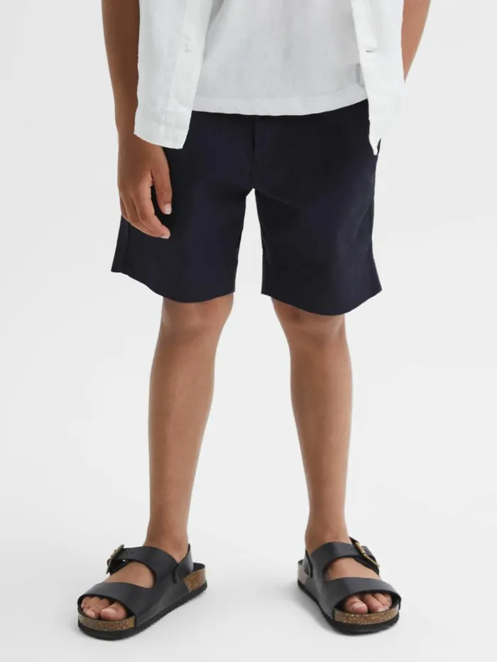 REISS Shorts Children Casual Chino Shorts Navy