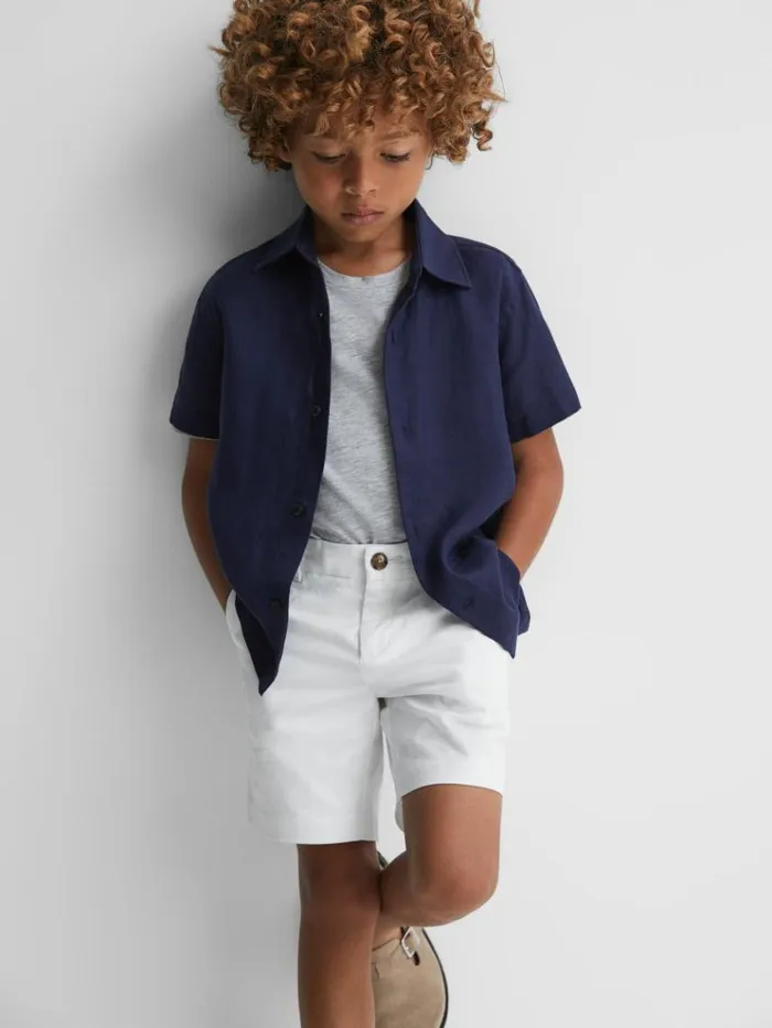 REISS Shorts Children Casual Chino Shorts White