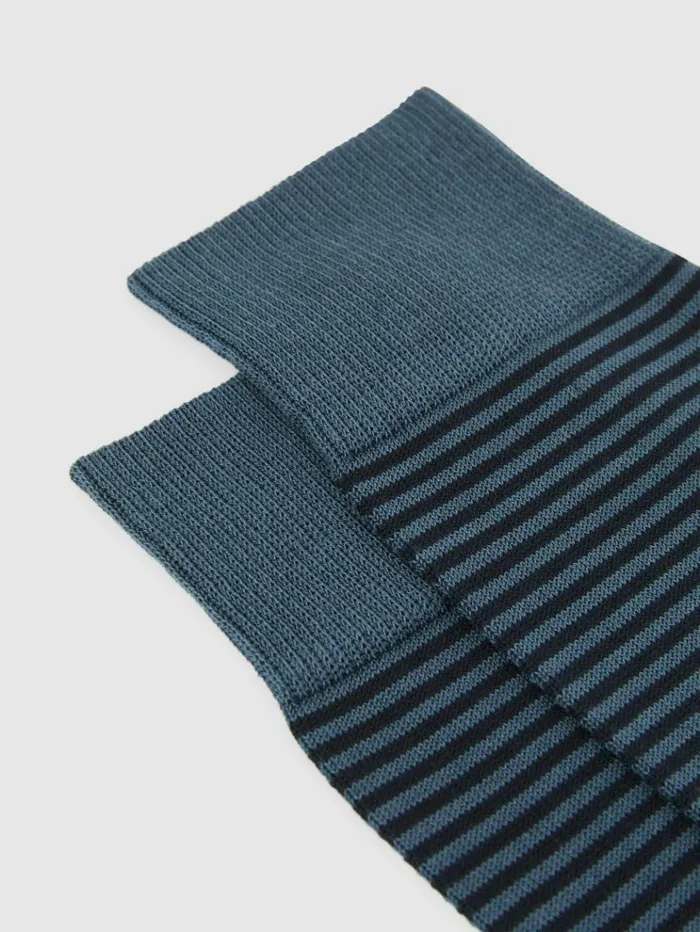 REISS Socks and Underwear Men Striped Socks Airforce Blue Navy