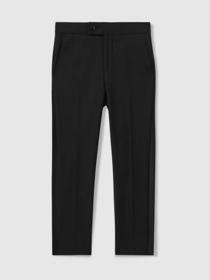 REISS Suits and Tailoring Children Tuxedo Satin Stripe Trousers Black REISS Suits and Tailoring Children Tuxedo Satin Stripe Trousers Black