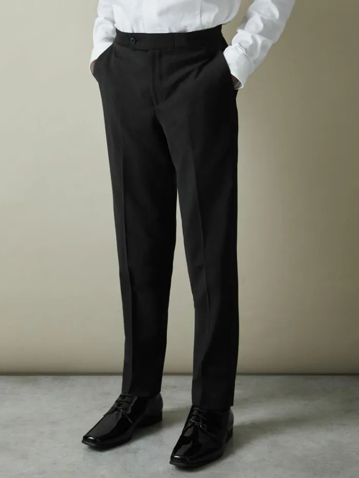 REISS Suits and Tailoring Children Tuxedo Satin Stripe Trousers Black REISS Suits and Tailoring Children Tuxedo Satin Stripe Trousers Black