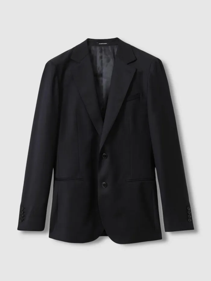 REISS Suits and Tailoring Men SlimFit SingleBreasted Wool Suit Blazer Navy