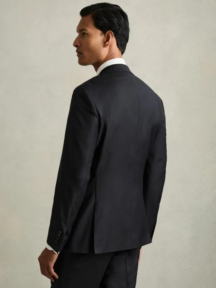 REISS Suits and Tailoring Men SlimFit SingleBreasted Wool Suit Blazer Navy