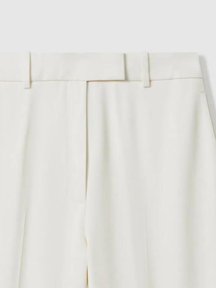 REISS Suits and Tailoring Women Slim Fit Suit Trousers Cream