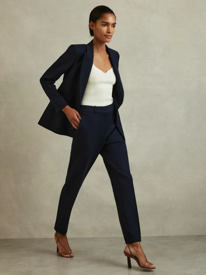 REISS Suits and Tailoring Women Slim Fit Suit Trousers Navy
