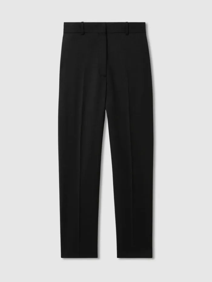 REISS Suits and Tailoring Women Wool Blend Tapered Suit Trousers Black