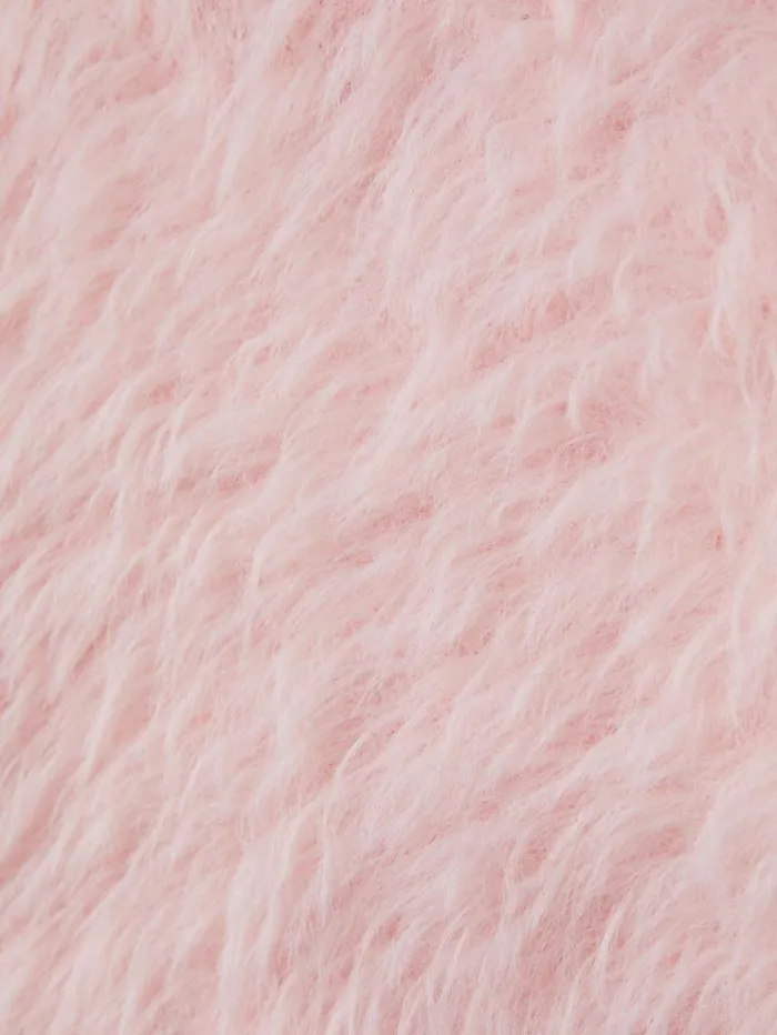 REISS Sweaters Children Fluffy Crew Neck Jumper Pink