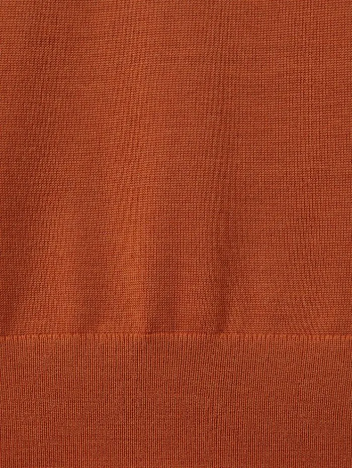 REISS Sweaters Men Merino Wool Crew Neck Jumper Hot Orange