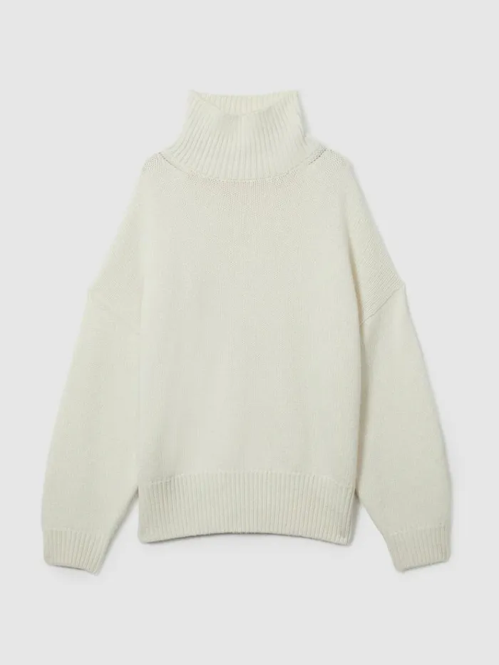 REISS Sweaters WomenMen Reiss Les 100 Ciels Wool And Cashmere Jumper Cream