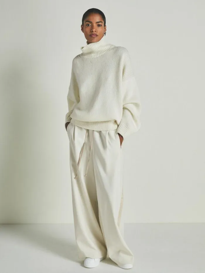 REISS Sweaters WomenMen Reiss Les 100 Ciels Wool And Cashmere Jumper Cream