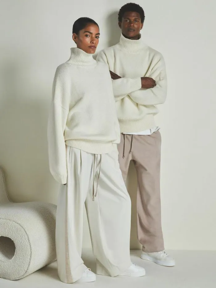 REISS Sweaters WomenMen Reiss Les 100 Ciels Wool And Cashmere Jumper Cream