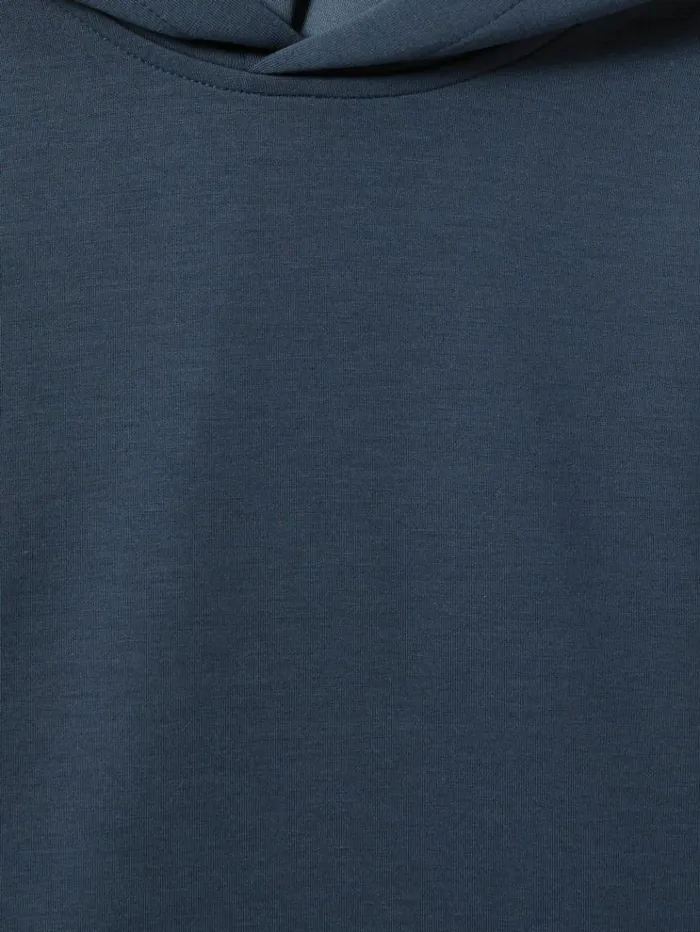 REISS Sweats and Hoodies Children Interlock Jersey Hoodie Dark Diesel Blue