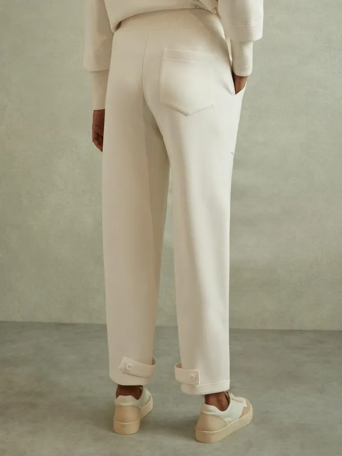 REISS Sweats Hoodies and Joggers Women Tapered Drawstring Joggers Cream
