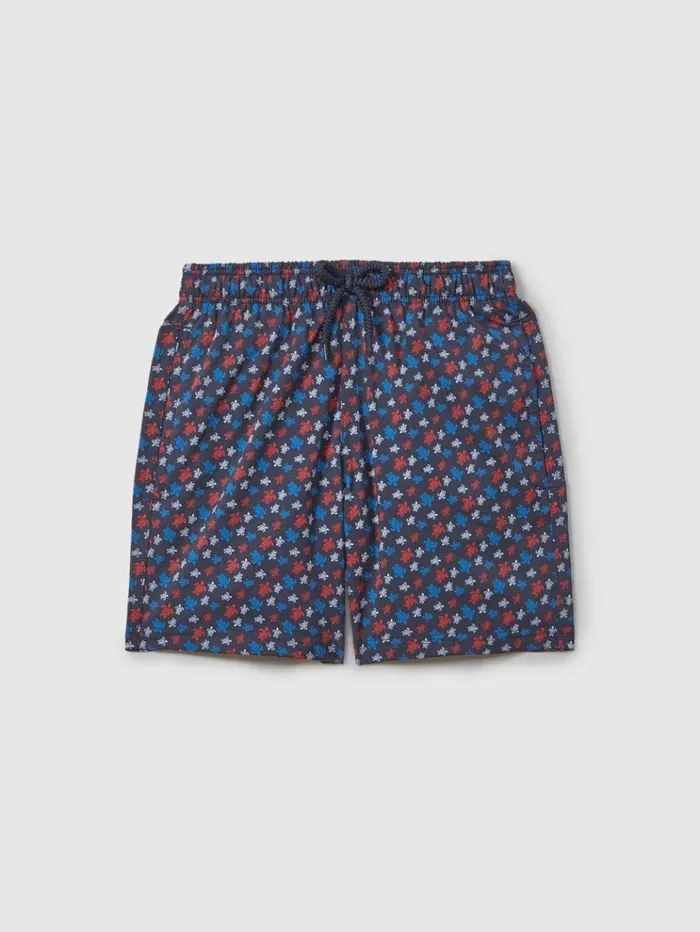 REISS Swimwear Children Vilebrequin Tropical Print Swim Shorts Bleu Marine